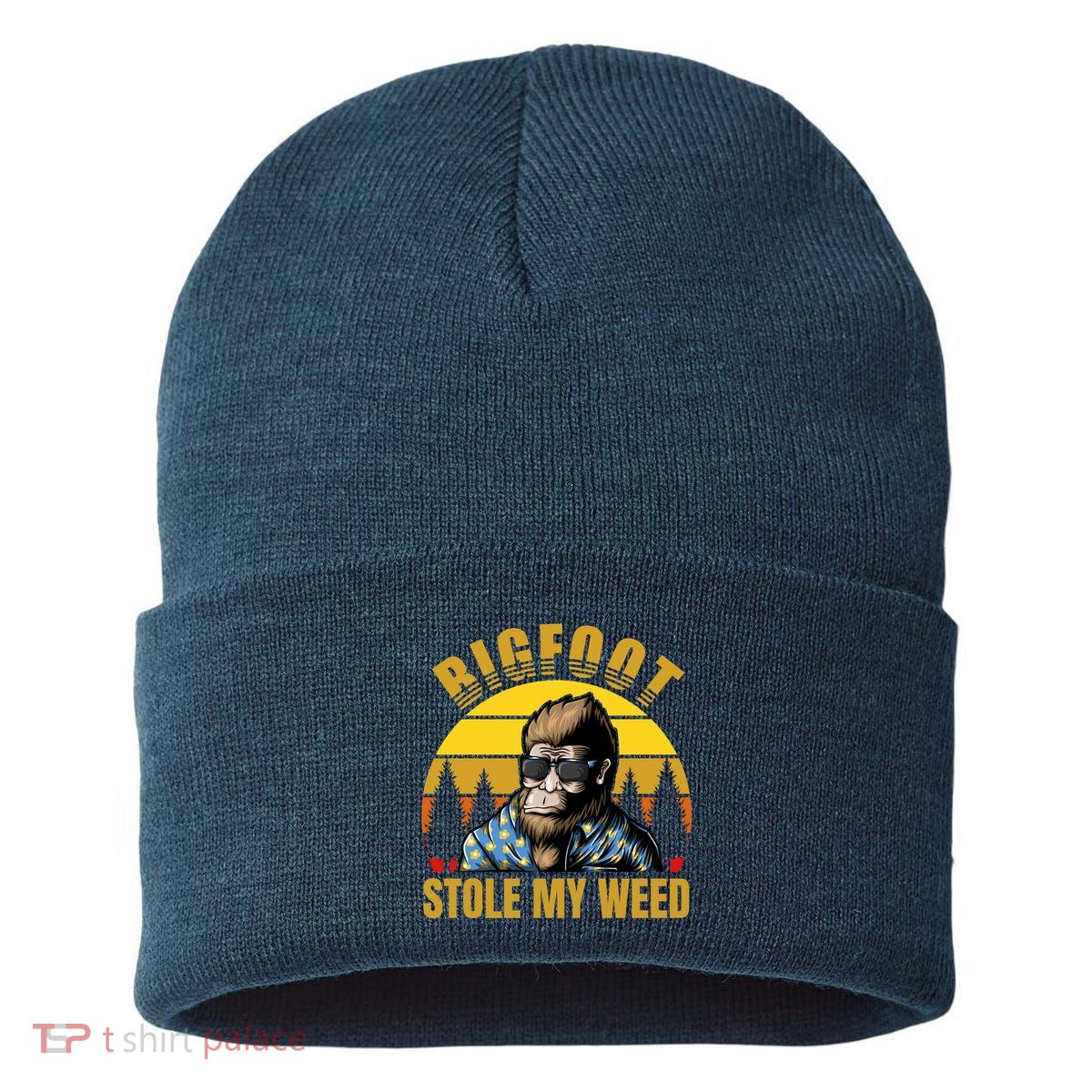 Bigfoot Stole My Weed Sustainable Knit Beanie