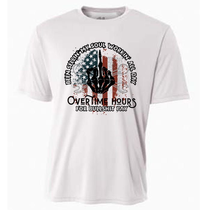 Been Selling My Soul Working All Day Overtime Hours For Bull Cooling Performance Crew T-Shirt