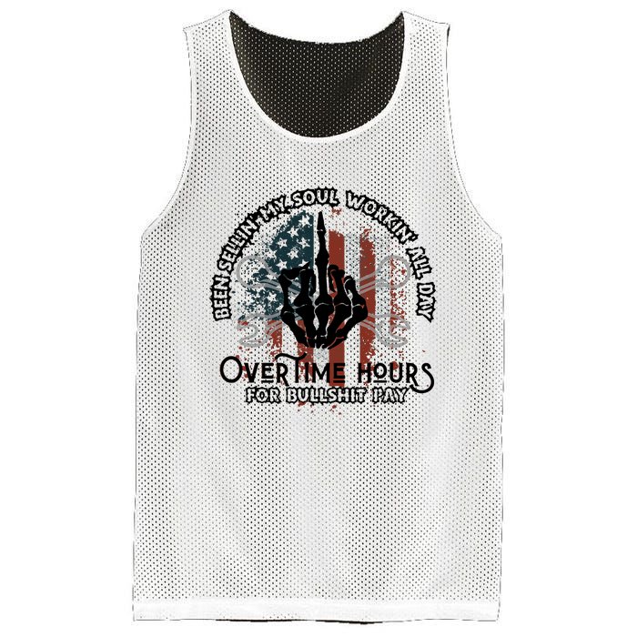 Been Selling My Soul Working All Day Overtime Hours For Bull Mesh Reversible Basketball Jersey Tank