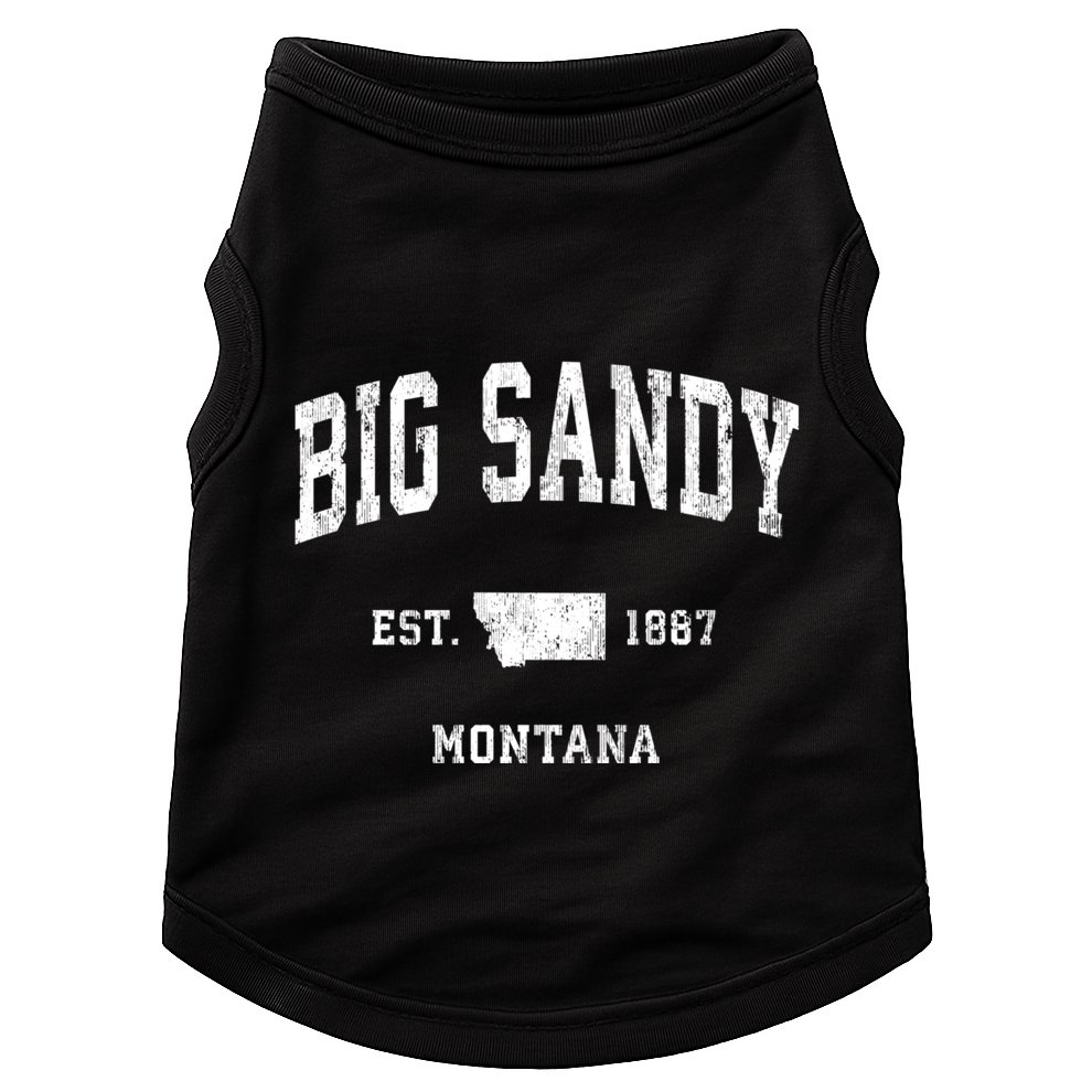 Big Sandy Montana Mt Vintage Athletic Sports Doggie Tank