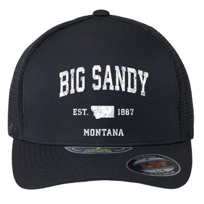 Big Sandy Montana Mt Vintage Athletic Sports Flexfit Unipanel Trucker Cap