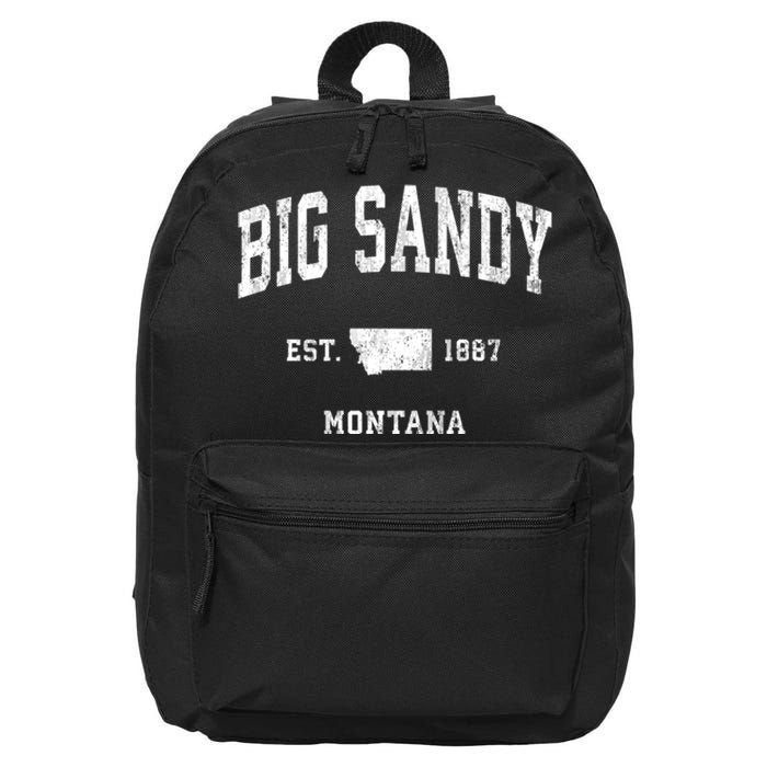 Big Sandy Montana Mt Vintage Athletic Sports 16 in Basic Backpack