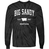 Big Sandy Montana Mt Vintage Athletic Sports Tie-Dye Long Sleeve Shirt