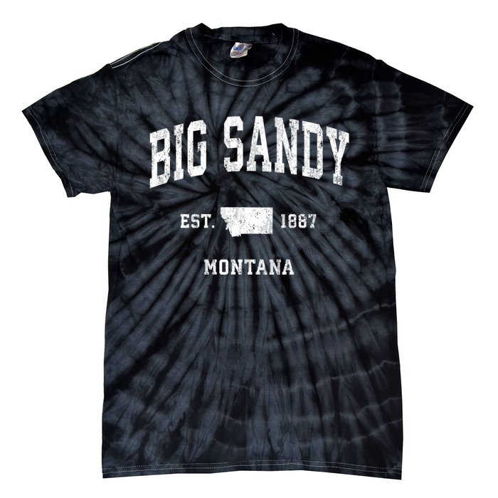 Big Sandy Montana Mt Vintage Athletic Sports Tie-Dye T-Shirt