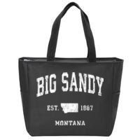 Big Sandy Montana Mt Vintage Athletic Sports Zip Tote Bag