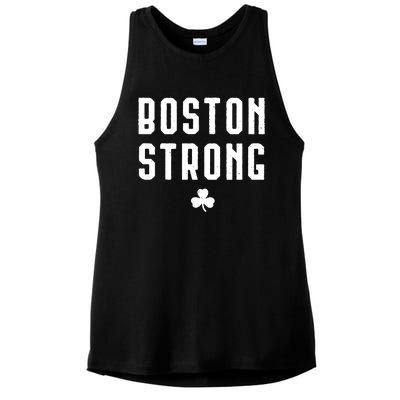 Boston Strong Marathon Memorial Ladies PosiCharge Tri-Blend Wicking Tank