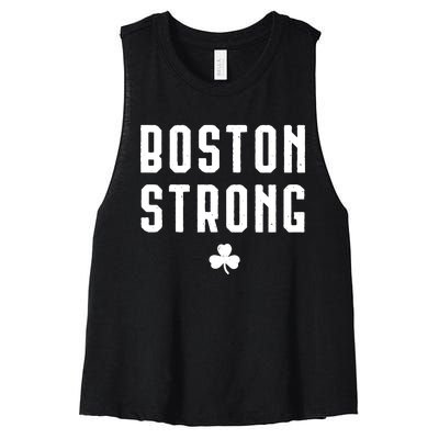 Boston Strong Marathon Memorial Women's Racerback Cropped Tank