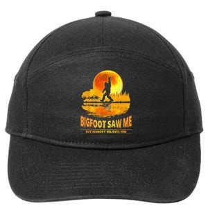 Bigfoot Saw Me But Nobody Believes Him Bigfoot Night Stroll 7-Panel Snapback Hat