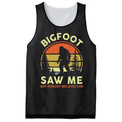 Bigfoot Saw Me Nobody Believes Him Funny Sasquatch Dad Mesh Reversible Basketball Jersey Tank