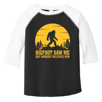 Bigfoot Saw Me But Nobody Believes Him Camping Toddler Fine Jersey T-Shirt