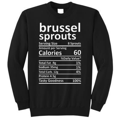 Brussel Sprouts Nutrition Thanksgiving Food Facts Christmas  Sweatshirt