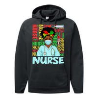 Black Strong Nurse Afro Love Melanin African American Performance Fleece Hoodie