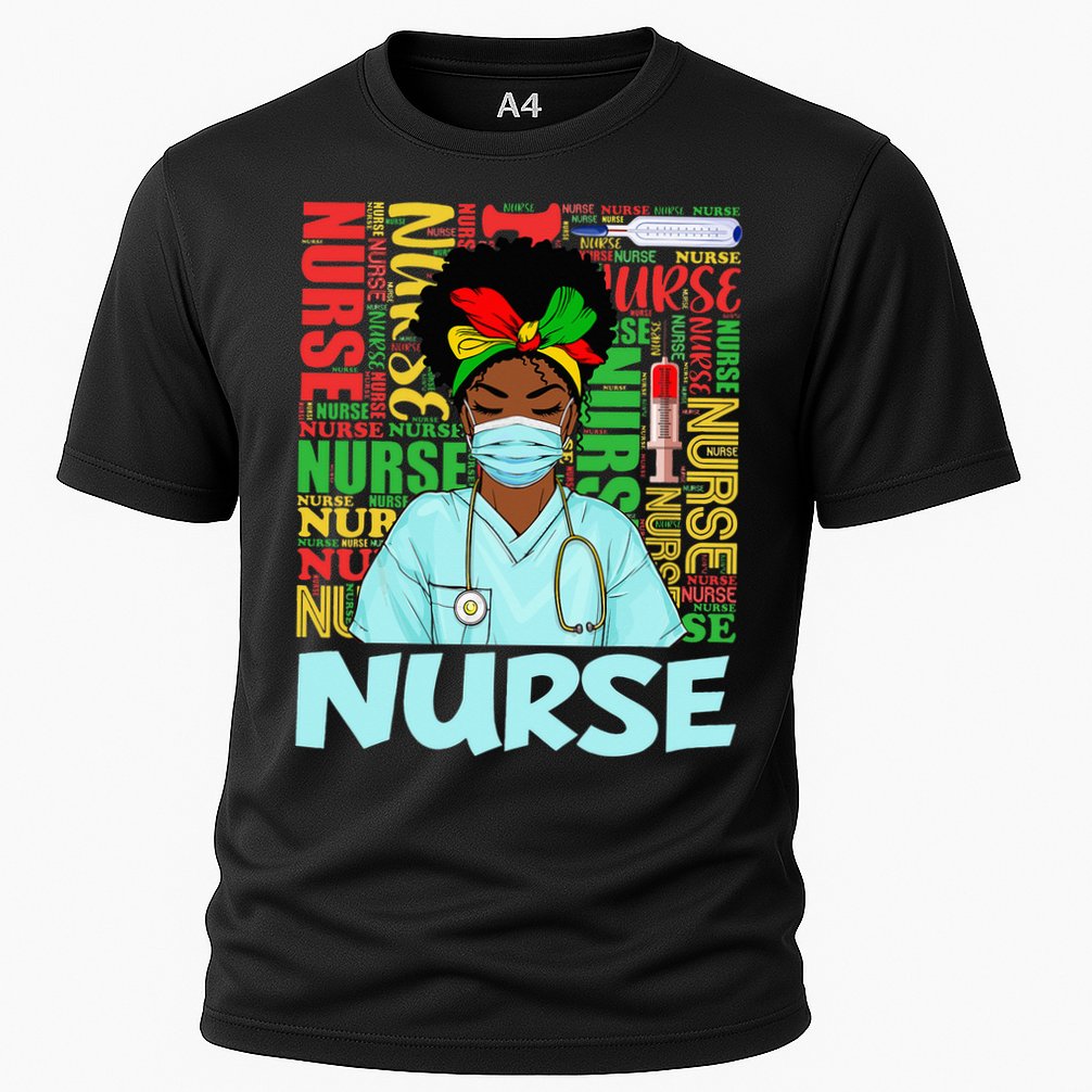 Black Strong Nurse Afro Love Melanin African American Performance Shirt