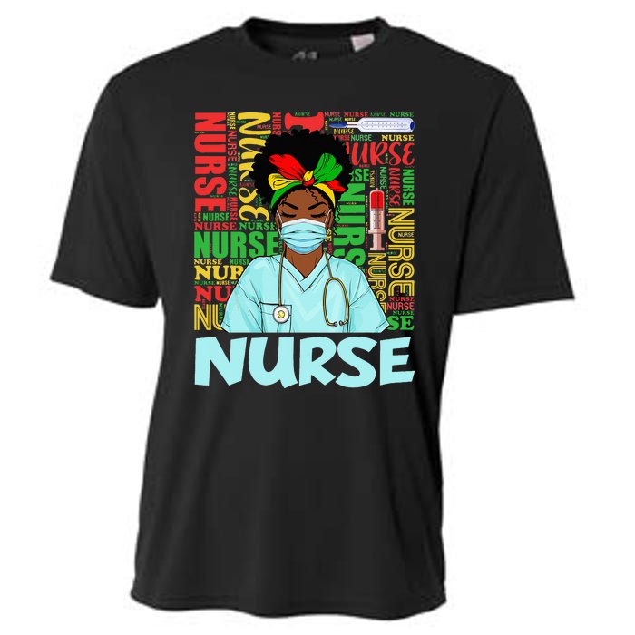 Black Strong Nurse Afro Love Melanin African American Cooling Performance Crew T-Shirt