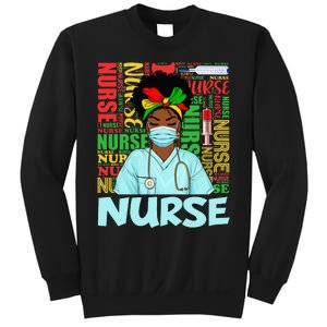 Black Strong Nurse Afro Love Melanin African American Sweatshirt