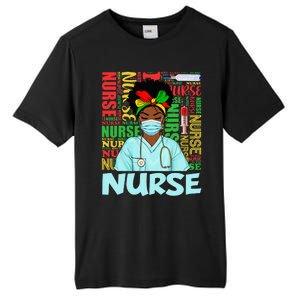 Black Strong Nurse Afro Love Melanin African American Tall Fusion ChromaSoft Performance T-Shirt