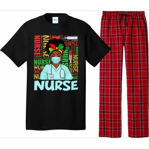 Black Strong Nurse Afro Love Melanin African American Pajama Set