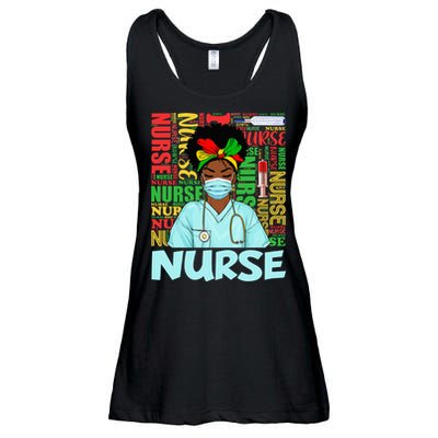 Black Strong Nurse Afro Love Melanin African American Ladies Essential Flowy Tank