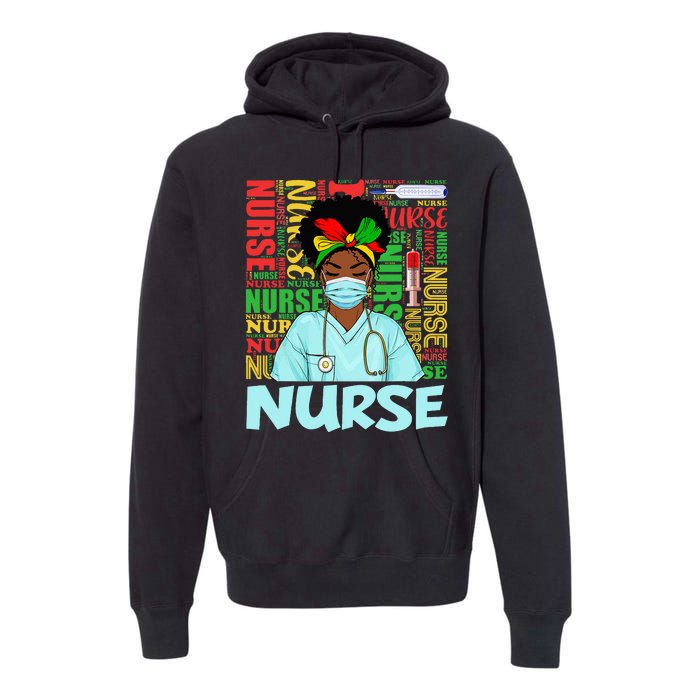 Black Strong Nurse Afro Love Melanin African American Premium Hoodie