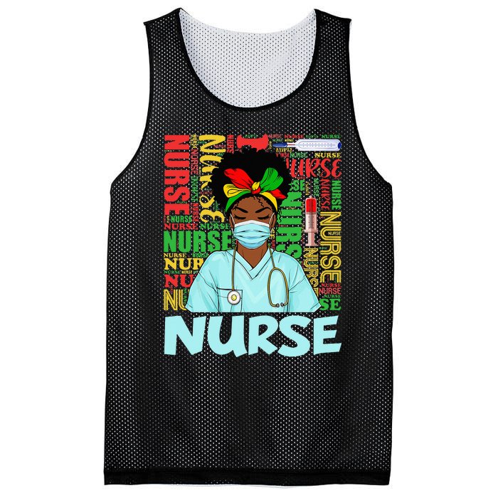 Black Strong Nurse Afro Love Melanin African American Mesh Reversible Basketball Jersey Tank