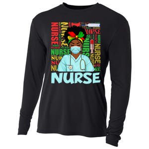 Black Strong Nurse Afro Love Melanin African American Cooling Performance Long Sleeve Crew