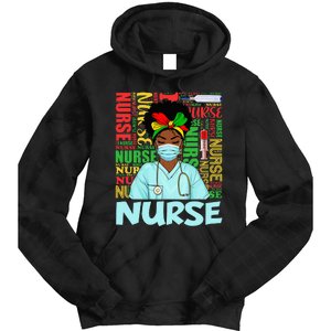 Black Strong Nurse Afro Love Melanin African American Tie Dye Hoodie