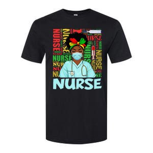 Black Strong Nurse Afro Love Melanin African American Softstyle CVC T-Shirt