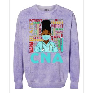 Black Strong Nurse CNA Afro Melanin African American Colorblast Crewneck Sweatshirt