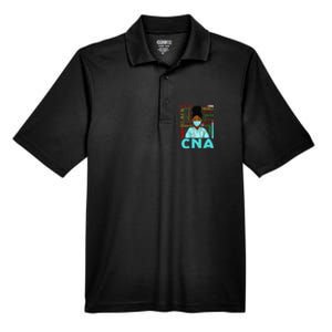 Black Strong Nurse CNA Afro Melanin African American Men's Origin Performance Pique Polo