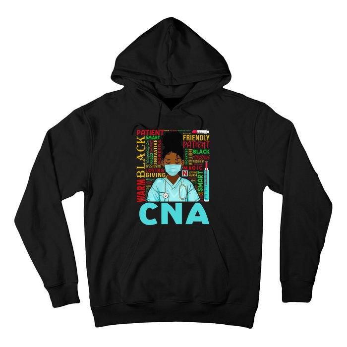 Black Strong Nurse CNA Afro Melanin African American Hoodie