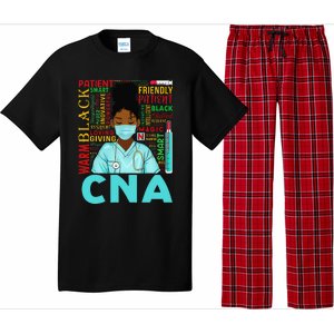 Black Strong Nurse CNA Afro Melanin African American Pajama Set