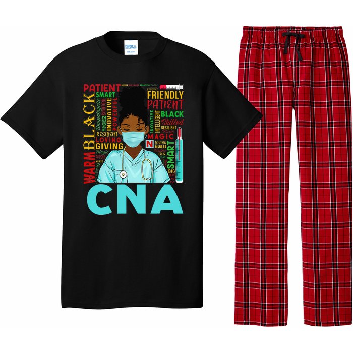 Black Strong Nurse CNA Afro Melanin African American Pajama Set