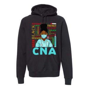 Black Strong Nurse CNA Afro Melanin African American Premium Hoodie