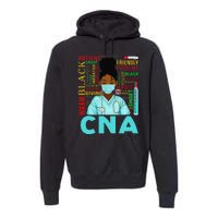 Black Strong Nurse CNA Afro Melanin African American Premium Hoodie