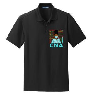 Black Strong Nurse CNA Afro Melanin African American Dry Zone Grid Polo