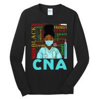 Black Strong Nurse CNA Afro Melanin African American Tall Long Sleeve T-Shirt