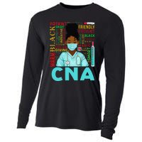 Black Strong Nurse CNA Afro Melanin African American Cooling Performance Long Sleeve Crew