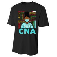 Black Strong Nurse CNA Afro Melanin African American Performance Sprint T-Shirt