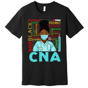 Black Strong Nurse CNA Afro Melanin African American Premium T-Shirt