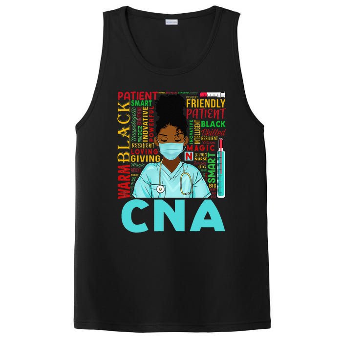 Black Strong Nurse CNA Afro Melanin African American PosiCharge Competitor Tank