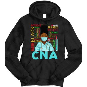 Black Strong Nurse CNA Afro Melanin African American Tie Dye Hoodie