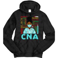 Black Strong Nurse CNA Afro Melanin African American Tie Dye Hoodie