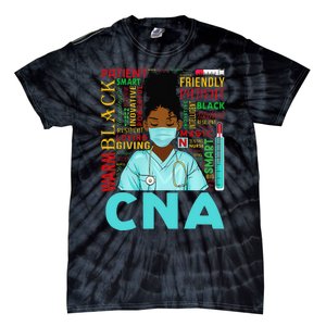 Black Strong Nurse CNA Afro Melanin African American Tie-Dye T-Shirt