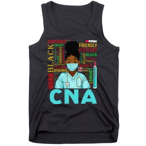 Black Strong Nurse CNA Afro Melanin African American Tank Top