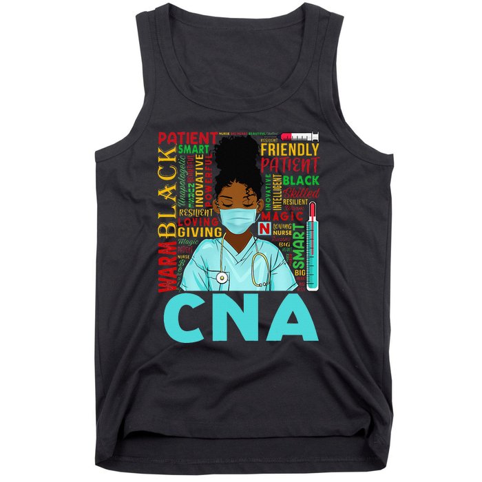 Black Strong Nurse CNA Afro Melanin African American Tank Top