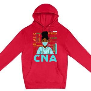 Black Strong Nurse CNA Afro Melanin African American Premium Pullover Hoodie