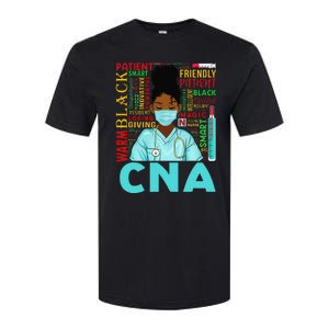 Black Strong Nurse CNA Afro Melanin African American Softstyle CVC T-Shirt