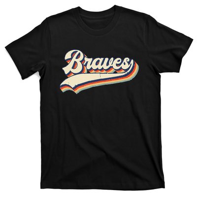 Braves Sports Name Vintage Retro Gift  T-Shirt