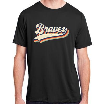 Braves Sports Name Vintage Retro Gift  Adult ChromaSoft Performance T-Shirt