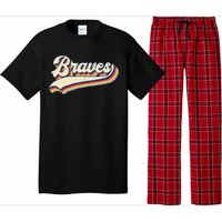 Braves Sports Name Vintage Retro Gift  Pajama Set